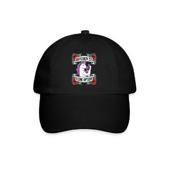 Aufgeben ist keine option - Baseballkappe - Schwarz/Schwarz - Vorne