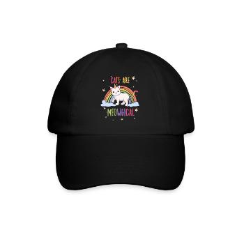 Les chats sont des chats magiques propriétaires de chats licorne - Casquette classique - noir/noir - Devant