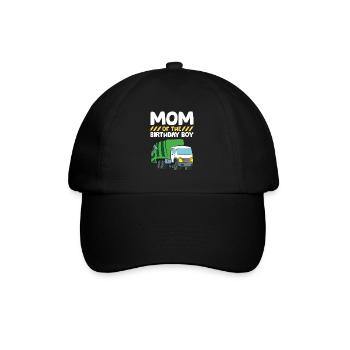 Mom Of The Birthday Boy Garbage Truck Birthday - Baseball Cap - black/black - Front