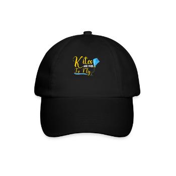 Kite Flying Kite Fan For Fite Flying Lovers - Baseball Cap - black/black - Front