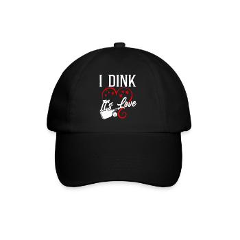 Pickleball Pun Heart Valentines - Baseball Cap - black/black - Front