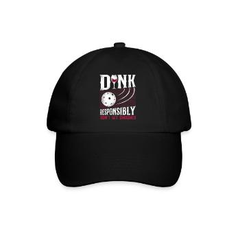 Pickleball Pun Wine Dink - Casquette classique - noir/noir - Devant