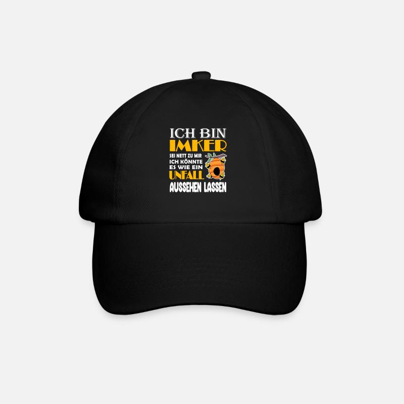 Imker Imkerei Honig Bienen - Baseballkappe - Schwarz/Schwarz