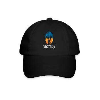 Helm Der Ukrainischen Flagge Von Victory Knight - Baseballkappe - Schwarz/Schwarz - Vorne