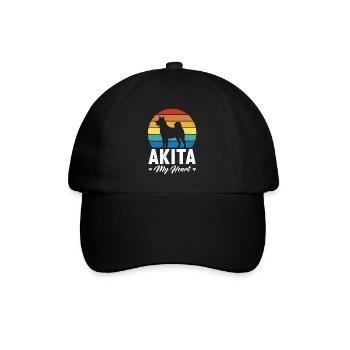 Akita Inu américain - Casquette classique - noir/noir - Devant