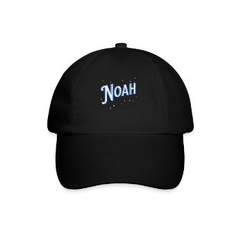 Noah names personalized - Baseball Cap - black/black - Front