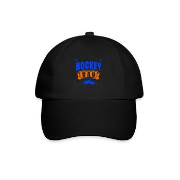 Hockey Dad Awesome Cool Dad Designs T-Shirt - Baseball Cap - black/black - Front
