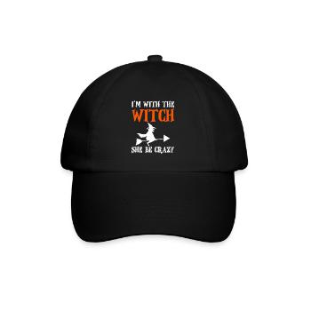 I'm With The Witch, She Be Crazy 2 - Baseballkappe - Schwarz/Schwarz - Vorne