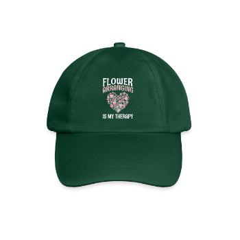 Binding flowers Is My Therapy - Baseball Cap - bottle green - Front