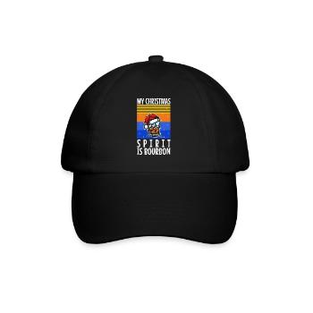 Mon de Noël est le bourbon - Casquette classique - noir/noir - Devant