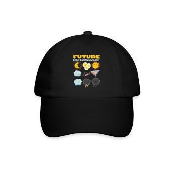 Funny Meteorology Meteorologist Weather Lover - Baseballkappe - Schwarz/Schwarz - Vorne