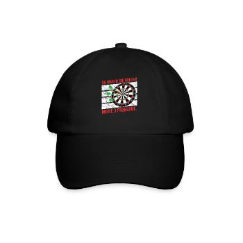 Il y a encore mes 3 problèmes de fléchettes joueurs de fléchettes - Casquette classique - noir/noir - Devant
