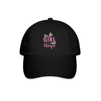 This Girl Love Harps Jeu de harpes amusant - Casquette classique - noir/noir - Devant