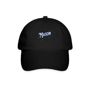 Mason Namen personalisiert - Baseballkappe - Schwarz/Schwarz - Vorne