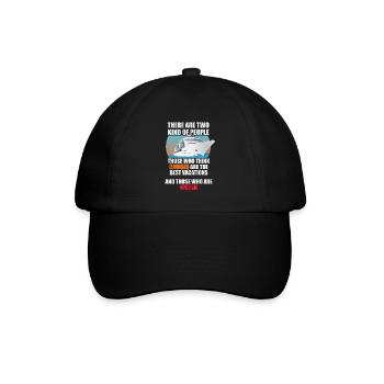 Lustiges Kreuzfahrt-Reisen Design - Baseballkappe - Schwarz/Schwarz - Vorne