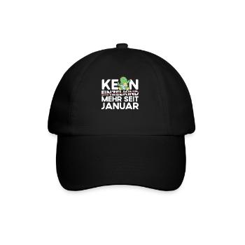 Kein Einzelkind Mehr Seit Januar Große Schwester - Baseballkappe - Schwarz/Schwarz - Vorne