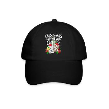 Noël est mieux avec des chats heureux - Casquette classique - noir/noir - Devant
