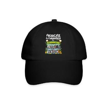 Medizin Zum Glücklichsein Am St. Patrick's Day - - Baseballkappe - Schwarz/Schwarz - Vorne