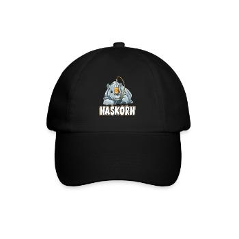 Naskorn Nashorn mit Korn - Baseballkappe - Schwarz/Schwarz - Vorne