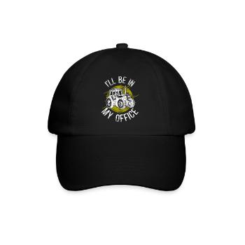 Farming Farmer Tractor Vintage - Baseball Cap - black/black - Front