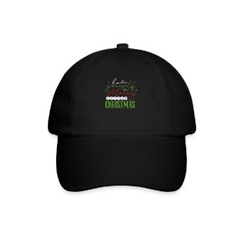 Ein frohes Weihnachtsfest - Baseballkappe - Schwarz/Schwarz - Vorne