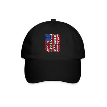 November Roevember American Flag Design - Baseball Cap - black/black - Front