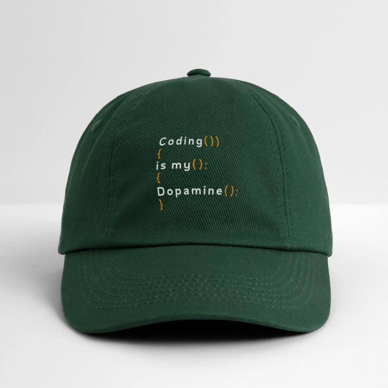 Funny Coding Is My Dopamine Coder Baseball Cap