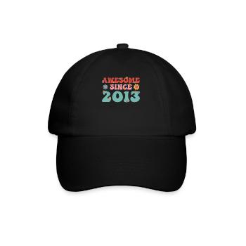 Fantastisch seit 2013 Groovy Birthday - Baseballkappe - Schwarz/Schwarz - Vorne