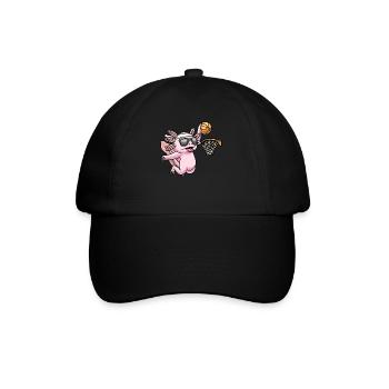 Axolotl Basketball Spieler Sport Basketballer - Baseballkappe - Schwarz/Schwarz - Vorne