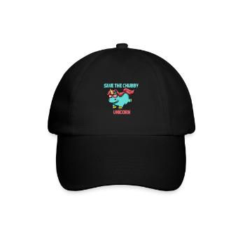 Mooliges Einhorn Sonnenbrille - Baseballkappe - Schwarz/Schwarz - Vorne