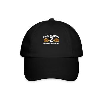 Avant 2 tortues étoilées indiennes, j’étais normal - Casquette classique - noir/noir - Devant