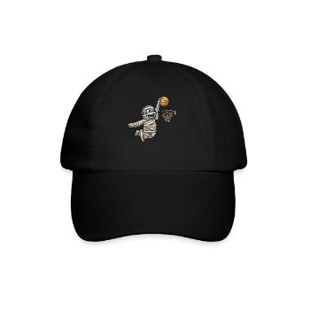 Mummy Basketball Sports Creepy Halloween - Baseball Cap - black/black - Front