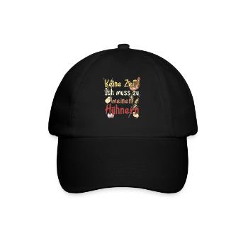 Vintage Farmhouse No time has to go to chickens - Baseball Cap - black/black - Front