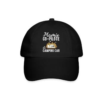 Mamie co-pilote de camping car cadeau mamie van - Casquette classique - noir/noir - Devant