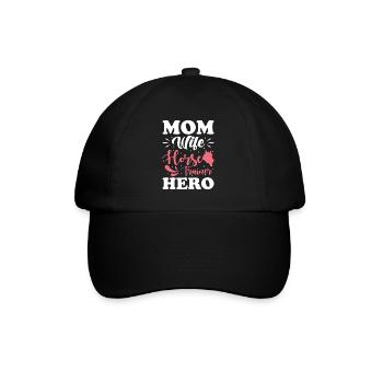 Entraîneur de chevaux Mama Wife Héroïne - Casquette classique - noir/noir - Devant