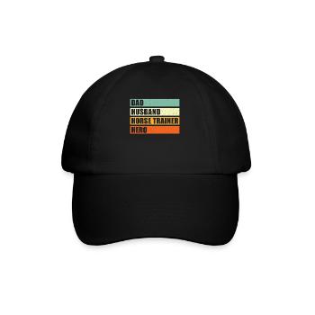 Entraîneur de chevaux Père Mari Héros - Casquette classique - noir/noir - Devant