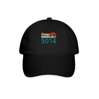 Vintage 2014 Vintage Anniversaire Rétro Vintage - Casquette classique - noir/noir - Devant