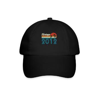 Vintage 2012 Vintage Birthday Retro Vintage - Baseball Cap - black/black - Front