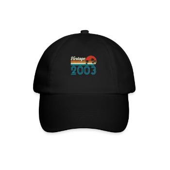 Vintage 2003 Vintage Birthday Retro Vintage - Baseball Cap - black/black - Front