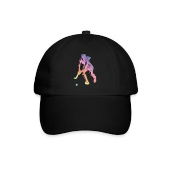 Silhouette de sport de hockey sur gazon - Casquette classique - noir/noir - Devant