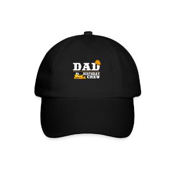 Papa Birthday Crew Construction Theme - Baseball Cap - black/black - Front