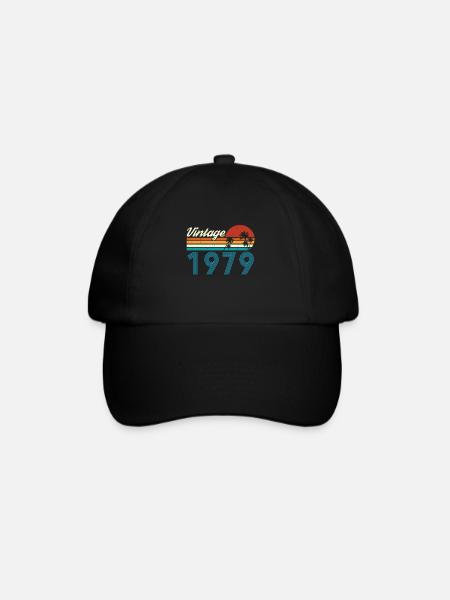 Vintage 1979 Vintage Anniversaire Rétro Vintage - Casquette classique - noir/noir