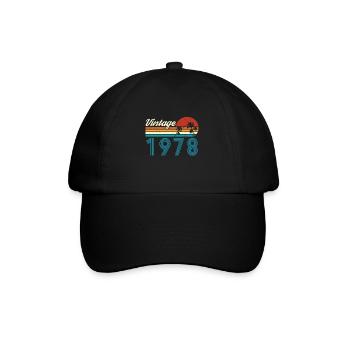 Vintage 1978 Vintage Birthday Retro Vintage - Baseball Cap - black/black - Front