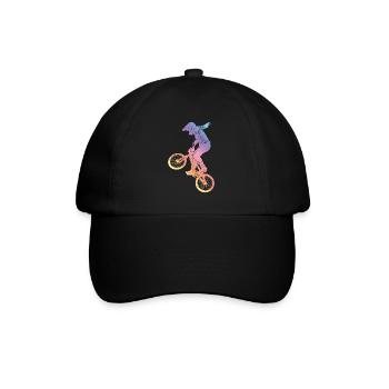 Motocross Woman Silhouette - Baseball Cap - black/black - Front