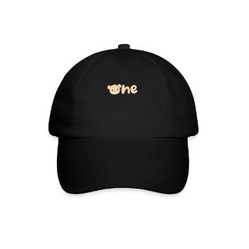 Teddybär Bär Teddy Stofftier Kinder Geschenk - Baseballkappe - Schwarz/Schwarz - Vorne