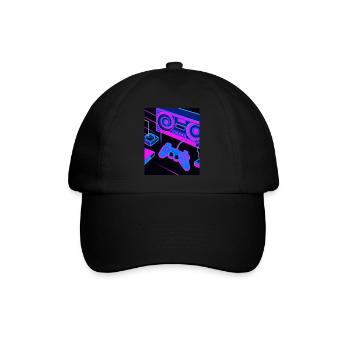Vaporwave Aesthetic Gaming Console Controller - Baseball Cap - black/black - Front
