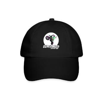 Supermoto / Supermotard / Supermoto Wheelie Biker - Baseball Cap - black/black - Front