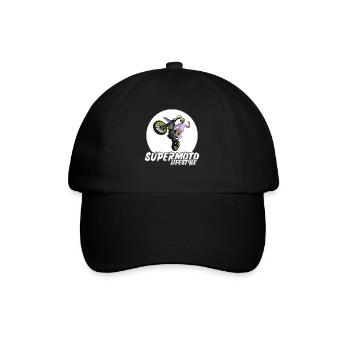 Supermoto / Supermotard / Supermoto Wheelie Biker - Baseball Cap - black/black - Front
