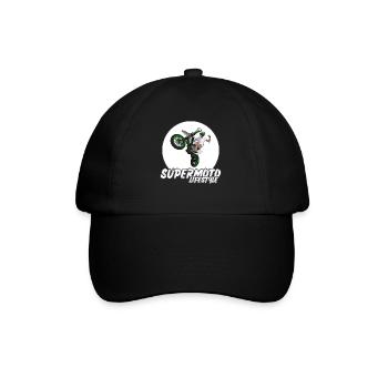 Supermoto / Supermotard / Supermoto Wheelie Biker - Baseball Cap - black/black - Front
