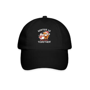 Panda roux L’hiver est plus chaud ensemble Bonhomme de neige - Casquette classique - noir/noir - Devant